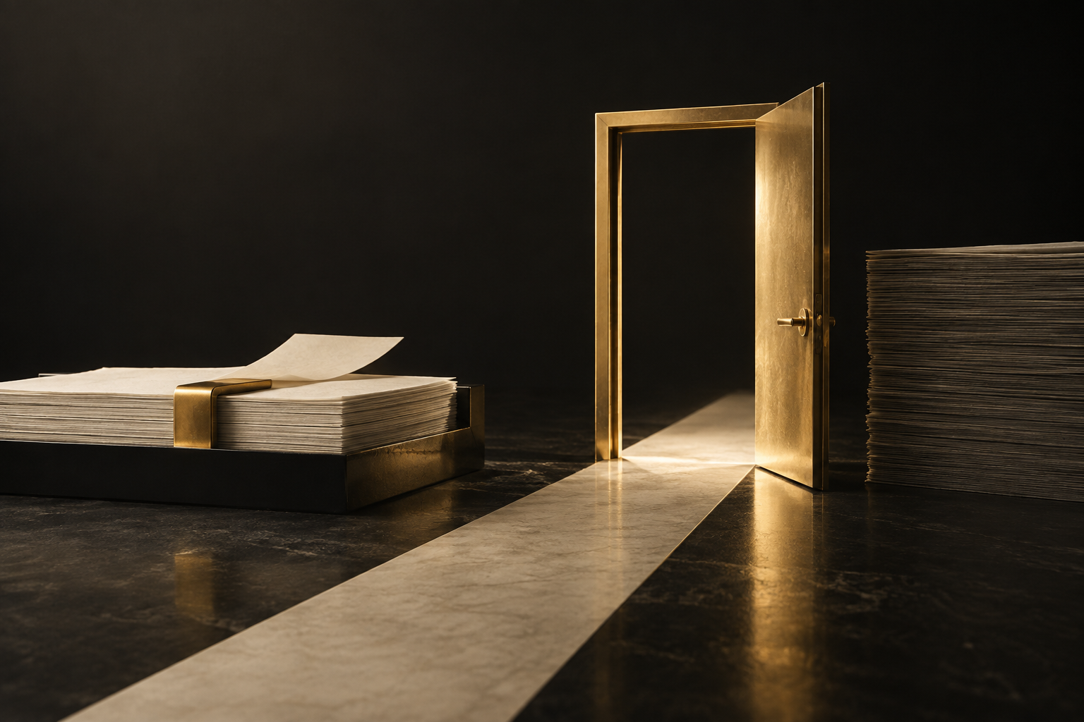 Editorial artwork for Credit Exceptions Need an Exit — The Black Ledger by Chris Eaton