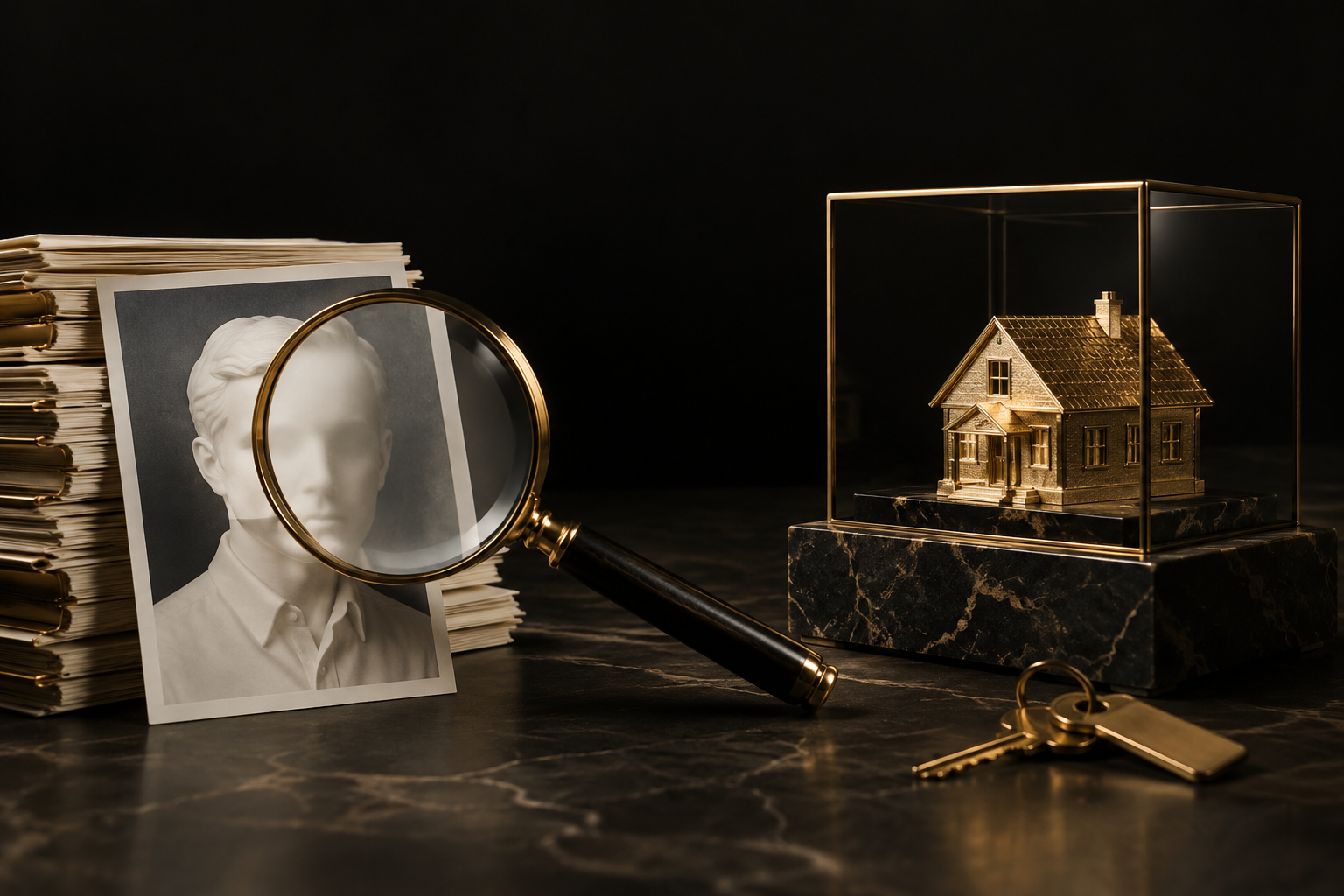 Editorial artwork for A Name Match Is Not an Asset Match — The Black Ledger by Chris Eaton