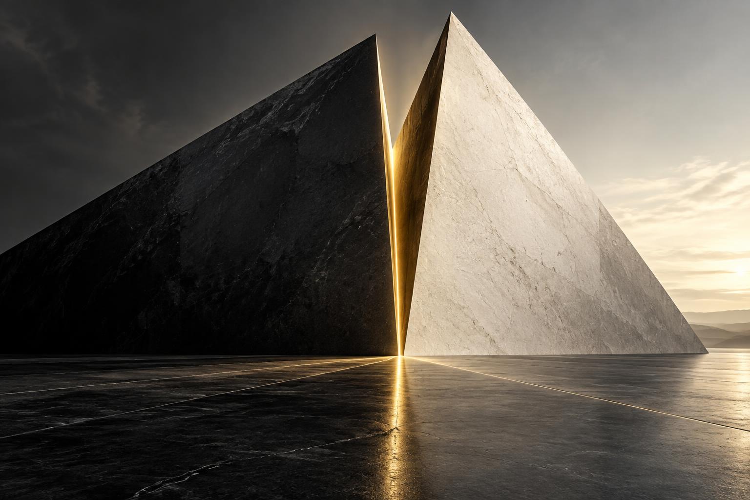 Editorial artwork for The Great Separation — The Black Ledger by Chris Eaton